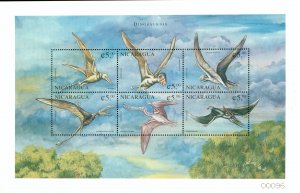 NICARAGUA 2277-8  MNH S/S  SCV $21.00 BIN 11.00 MARINE LIFE