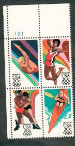 2082 - 2085 Summer Olympics MNH Plate block - UL