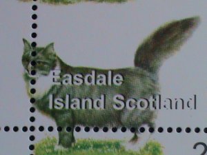 EASDALE-SCOTLAND STAMP -COLORFUL WORLD LOVELY CATS LARGE MNH FULL SHEET  VF