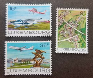 *FREE SHIP Luxembourg Aviation 1981 Airplane Aircraft Airport Vehicle (stamp MNH