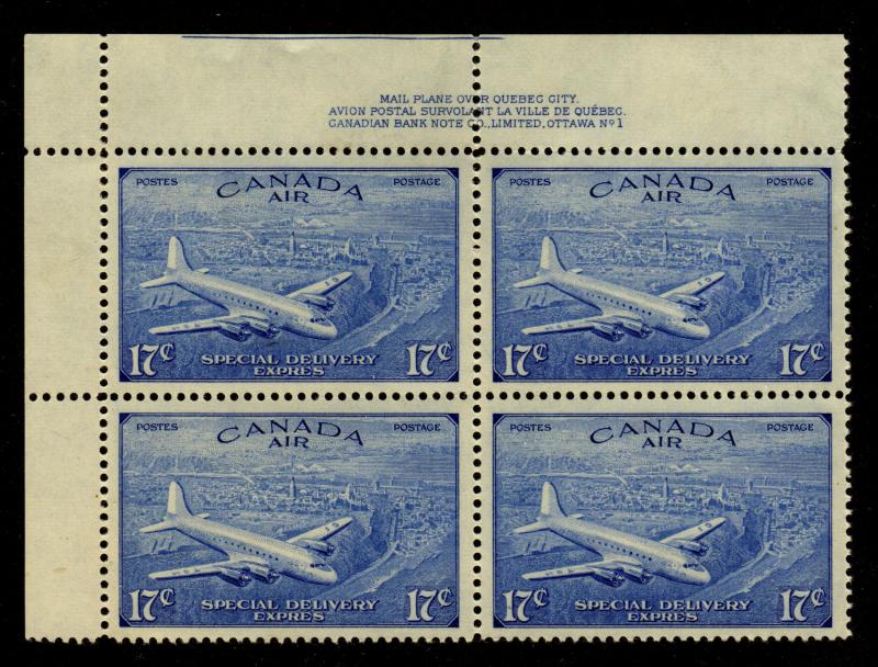 Canada - Plate Block Scott #CE3 Airmail Special Delivery