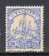 Togo,  20pf Kaiser’s Yacht (SC# 10) USED