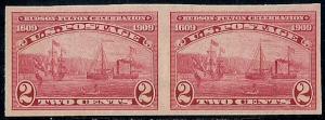 373 2 cent Hudson-Fulton  imperf. pair  Stamp mint OG NH VF