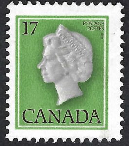 Canada #789 17¢ Queen Elizabeth II (1979). Perf. 13 x 13 1/2. Used.