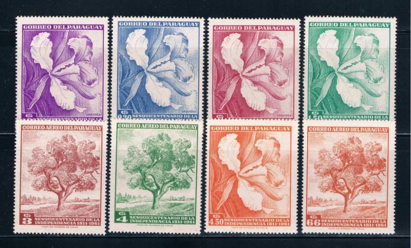 Paraguay 879-86 MNH set Flowers and Trees  (P0072)