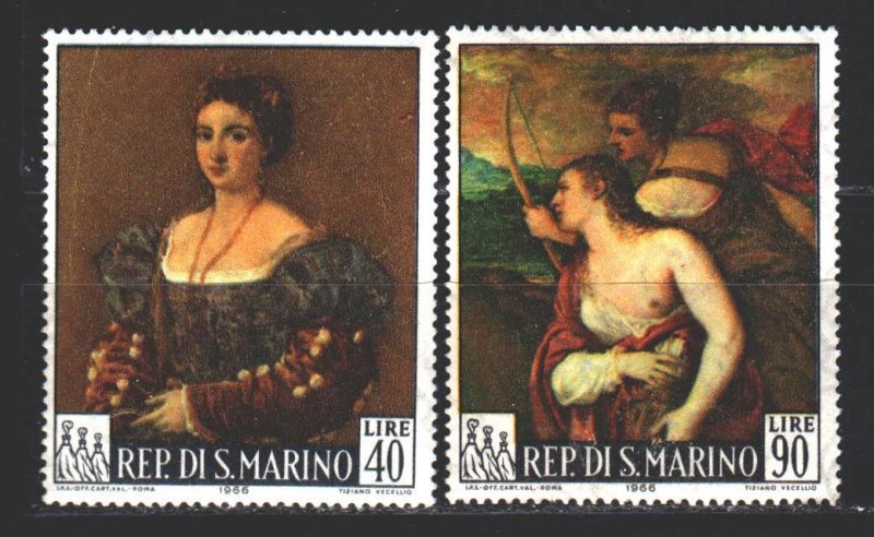 San Marino. 1966. 865-66 from the series. Painting, paintings. MNH.