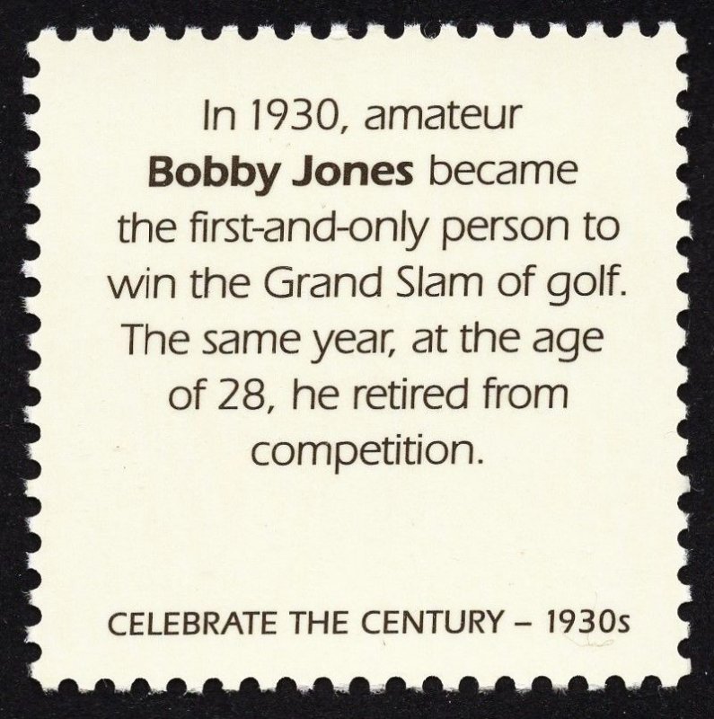 US 3185n MNH VF 32 Cent Bobby Jones Celebrate The Century 1930s