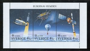 Sweden 1893a MNH, Europa Booklet pane from 1991.