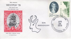 SOUTH AFRICA COLLECTORS SOCIETY,   SAN FRANCSICO, CA  1978  FDC15791