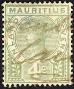 Mauritius BF4 4c Green Inland Revenue