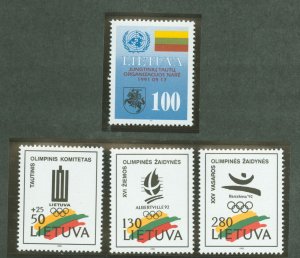 Lithuania #421-424 Mint (NH) Single (Olympics)