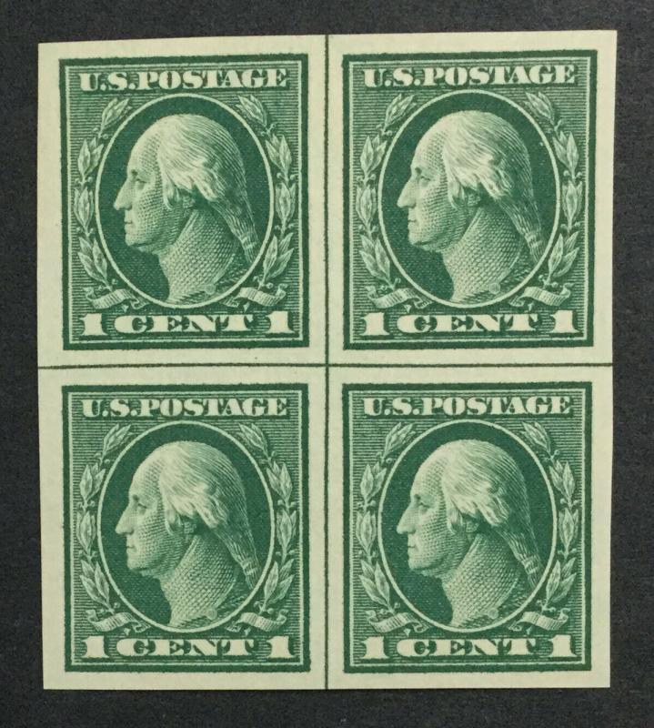 MOMEN: US #481 CENTER LINE BLOCK MINT OG 2NH/2H #24915