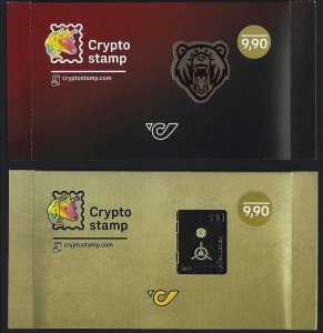 2023 Austria Crypto Stamp 5.0+6.0 VF/MNH, BEAR+SAFE, ORDER NOW!! BRANDNEW!!