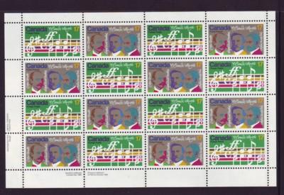 Canada Sc 858a 1980 O Canada Anniversary stamp sheet  mint NH