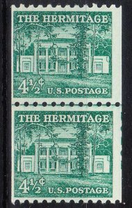 MOstamps - US Scott #1059 Mint OG NH Coil Line Pair - Lot # HS-D988