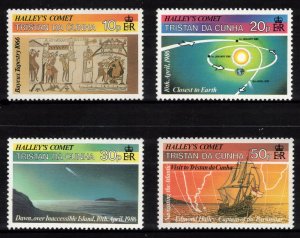 TRISTAN DA CUNHA 1986 Halley's Comet; Scott 384-87, SG 402-05; MNH