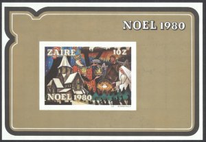 Zaire Sc# 1004 IMPERF MNH Souvenir Sheet 1980 Christmas