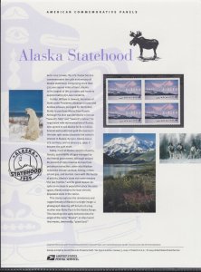 US #830 42c Alaska Statehood 4374 USPS Commemorative Stamp Panel