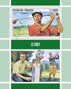 TOGO- 2019 - Golf, Tiger Woods - Perf Souv Sheet - MNH
