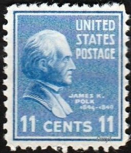 USA 1938 Sc#816 11c Blue James K Polk MINT-VF-OG-NH.