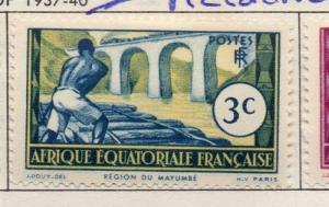 French Equatorial Africa 1937-40 Fine Mint Hinged 3c. Pictorial Issue 140508