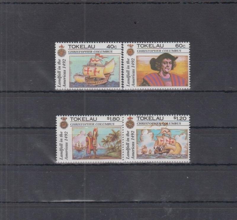 TOKELAU 4 SETS COLON COLUMBUS SHIPS EXPLORERS