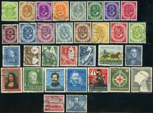 GERMANY #670-701 Federal Republic Postage Stamps Collection 1951-1953 Used