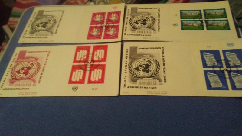 UN GENEVA FIRST DAY COVER LOT 43 FDCS (3 ny fdcs); $90