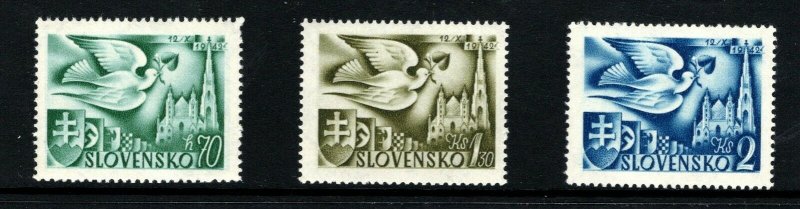 Slovakia  (1942)  - Scott # 74 - 76,  