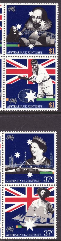 1988 Australia Bicentennial complete set in pairs MNH Sc# 1083a / 1085a CV $8.