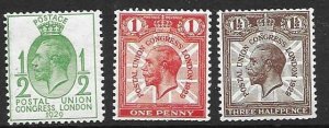 GB 205a-07a   1929 set 3  f-vf nh