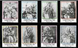 Lesotho 1991 - Durer Christmas Art - Set of 15 Stamps - Scott #851-8 - MNH