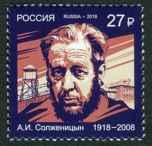 Russia 2018,Alexander Solzhenitsyn (1918–2008),Writer,VF MNH** 