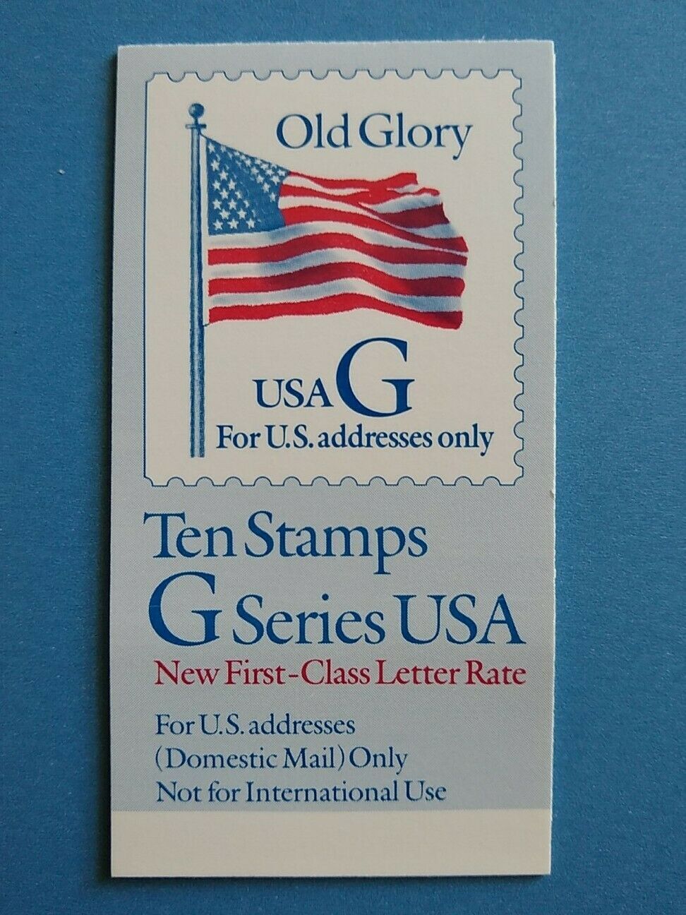 BK219 Sc2881a OLD GLORY "G" RATE (32¢) MNH Booklet of 10 US Stamps 1994 / HipStamp