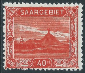 Saar, Sc #73, 40pf MH