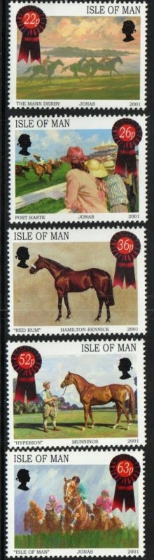 Great Britain-Man Stamp 913-917  - Horse Raciong