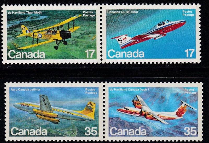 Canada # 903-906, Airplanes, Mint NH, Half Cat.