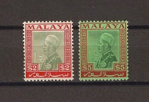 MALAYA/SELANGOR 1935/41 SG 84/85 MINT Cat £148