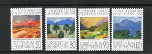 LIECHTENSTEIN SCOTT #960/63 700th SWISS CONFEDERATION SET MINT NH