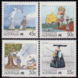 AUSTRALIA 1988 - Scott# 1065-8 Living Together 45-55c NH