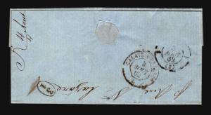 France 1862 Letter Cover Abras to Paris - Z15688