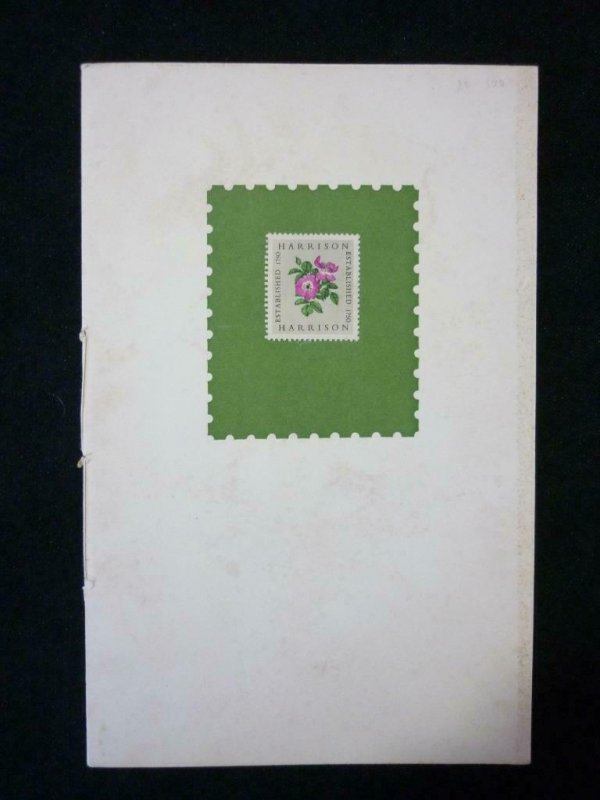 HARRISON & SONS PRESENTATION BOOKLET INCLUDING 6x WILDINGS OVERPRINTED CANCELLED 