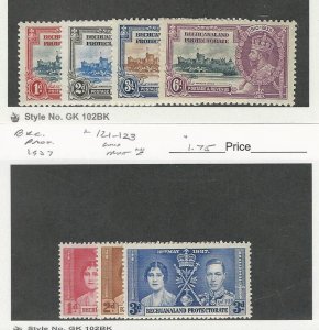 Bechuanaland, Postage Stamp, #117-19, 121-3 Mint NH, 120 LH, 1935-37, JFZ