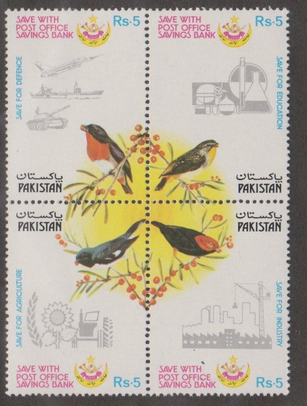 Pakistan # 677, Birds, no labels, Mint NH, 1/2 Cat.