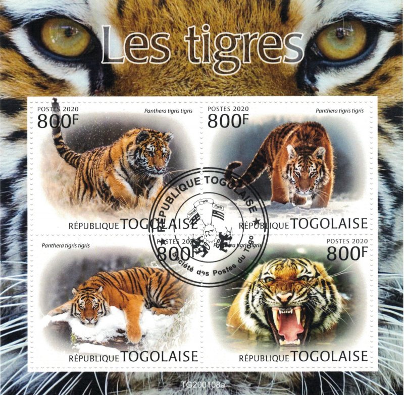 TOGO 2020 - Tigers / minisheet