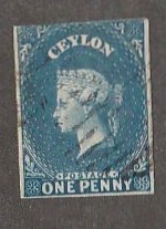 CEYLON #1 USED, 3 NICE MARGINS