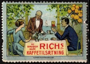 Vintage Denmark Poster Stamp Richs Coffee Additive (Chicory Coffee)