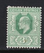Ceylon - 1903 KEVII 3c Sc# 167 - MH (8624)