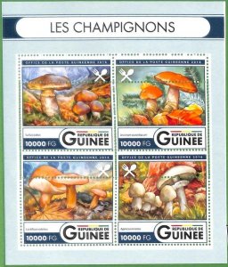 A0643 -  GUINEE Guinea -  ERROR   MISSPERF SHEET - NATURE: Edible Mushrooms 2016