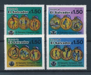 [116312] El Salvador 1998 Sports Gold medals Central American Games  MNH